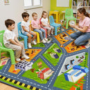 STARUIA Kids Cars Rug for Playroom, 5.3x6.6 Car Rugs for Kids Toy Cars, Non-Slip City Road Map Rug for Boy Bedroom, Educational Toddler Carpet Play Mat for Kid Room Classroom Nursery(63"x78") by TinyTreasures Baby Boutique