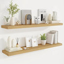 Fun Memories 48 Inch Deep Floating Shelves for Wall, 2 Pack of Long Wall Mounted Wood Shelves with Invisible Brackets for Bathroom, Bedroom, Living Room, Kitchen Decor and Storage, Oak by CozyNest Decor