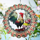 Rooster Metal Wind Spinners - Gifts for Women Mom Grandma Wife, 12 inch 3D Indoor Outdoor Garden Decoration Crafts Cock Wind Spinner, Unique Outdoor Ornament-Suitable As a Creative Gift by GreenHaven Gardens