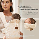 Momcozy Newborn Carrier WeeSnug - Lightweight and Cozy Comfort for 7-25 lbs, Ergonomic Cross-Back Support, Jacquard Weave, Hands-Free Baby Carrier with Lumbar Support, Geometry by TinyTreasures Baby Boutique