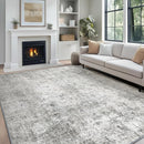 Washable Area Rugs 8'x10' Non-Slip Modern Abstract Soft for Living Room Entryway Bedroom Nursery, Print Pattern, Gray White Grey by TinyTreasures Baby Boutique