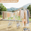 APEXCHASER Clothes Drying Rack Foldable, Metal Laundry Drying Rack Collapsible, Portable Compact Clothes Rack for Sweater Baby Clothes Towel Indoor & Outdoor, Height Adjustable Clothes Airer, Grey by TinyTreasures Baby Boutique