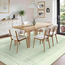 Wonnitar Washable Striped 8x10 Rugs for Living Room, Non-Slip Soft Sage Green Bedroom Rug, Low Pile Minimalist Floor Carpet for Nursery Playroom Dining Room Department (Green, 8' x 10') by CozyNest Decor