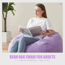 Hobestluk 3.5FT Bean Bag Chair Adult Bean Bag Chair Large Bean Bag Chair with Filler Included Teardrop Bean Bag with Removable Cover for Bedroom Living Room - (Large, Purple) by CozyNest Decor