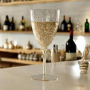 Oojami Elegant Plastic Champagne Flutes - 32 PCS, 7.8oz Disposable & Reusable Wine Glasses - Perfect for Home, Parties, Weddings, Birthdays & Celebrations (32, Gold Glitter) by CozyNest Decor
