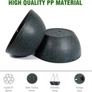 WOUSIWER 13 inch 2 Pack Large Hanging Planters for Indoor Outdoor Plants with Drainage Holes and Chain, Round Hanging Flower Pots for Garden Home Porch Decor, Black with Green Speckles by GreenHaven Gardens