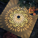 4 Pack Solar Fence Lights Metal Solar Powered Outdoor Wall Deck Step Lights Mandala Theme Waterproof Fence Light for Garden Post Patio Backyard Decor (4 Pack) by CozyNest Decor