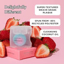 Cocofloss Woven Dental Floss, Dentist-Designed Oral Care, Strawberry Scent, Waxed, Expanding, Kid-Friendly String Floss with Coconut Oil, 4 Spools (33 yd Each) by CozyNest Decor