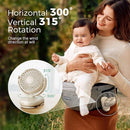 Momcozy Portable Fan with Clip | 4-Speed Mini-Fan for Carrier | Personal Fans Ultra Lighter 0.26lb | Gaps ≤4.5mm | Handheld Cooling | Rechargeable Rotate for Diaper Backpack/Stroller/Carrier/Chair by TinyTreasures Baby Boutique