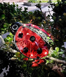 Teaeeno Ladybug Solar Lantern Pattern Light,Hanging Waterproof LED Solar Lights Outdoor Decorative,Sun-Powered Tabletop Lanterns,Metal Solar-Powered Lantern Outdoor by GreenHaven Gardens