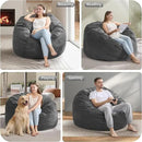 Hobestluk 4FT Bean Bag Chair Giant Bean Bag Chairs for Adults Large Bean Chairs with Removable Cover, Beanbag Chair with Filler, Adult Bean Bag Chairs for Living Room, Bedroom by CozyNest Decor