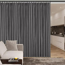 150 Inches Extra Wide Room Divider Draperies, Pinch Pleat Drapes, Absolutely Blackout Sliding Door Drapery, Total Privacy Ceiling Track Curtains, 150" W by 102" L, Natural Grey (1 Panel) by CozyNest Decor