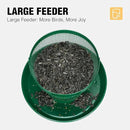 Veehoo Bird Feeders for Outdoors Hanging-Cardinal Bird Feeder with Weatherproof Dome, Wild Meta Finch Feeder for Outside 2.5 lbs Sunflower Seed Capacity, Green by CozyNest Decor