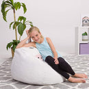 Posh Creations Cute Soft and Comfy Bean Bag Chair for Kids, Large, Animal - White Unicorn by TinyTreasures Baby Boutique
