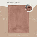 Stylish Coral Velvet Baby Play Mat for Floor 60" x 80" Brown – Soft 1" Thick High-Density Memory Foam Nursery Rug,Kids Rug with Non-Slip Backing for Crawling & Playing, Playroom Rug, Kids Carpet by TinyTreasures Baby Boutique