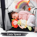 Monobeach Princess Tent Girls Black Large Playhouse Kids Castle Play Tent with Star Lights Gift Toy for Children Indoor and Outdoor Games by TinyTreasures Baby Boutique