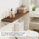 Fun Memories 48 Inch Deep Floating Shelves for Wall, 2 Pack of Long Wall Mounted Wood Shelves with Invisible Brackets for Bathroom, Bedroom, Living Room, Kitchen Decor and Storage, Brown by CozyNest Decor
