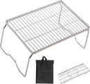 REDCAMP 17" Large Folding Campfire Grill 304 Stainless Steel Grate, Heavy Duty Portable Camping Grill with Carrying Bag for Outdoor Cooking Backpacking Hiking Picnics BBQ by GreenHaven Gardens