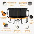 JUMPZYLLA Trampoline Outdoor 8FT 10FT 12FT 14FT 15FT 16FT with Enclosure and Ladder, ASTM Approved Recreational Trampoline for Kids and Adults, Anti-Rust Coated Frame by TinyTreasures Baby Boutique