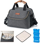Breastmilk Cooler Bag with Ice Pack Fits 6 Baby Bottles up to 9 Ounce, Wearable Breast Pumps Cooler Bag for Nursing Mom Daycare, Work, Travel- Dark Grey by TinyTreasures Baby Boutique