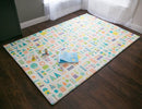 Baby Care Play Mat (Large, Sea Petals - Green) Original One-Piece Reversible Rollable Waterproof Play Mat for Infants, Babies, Toddler, and Kids by TinyTreasures Baby Boutique
