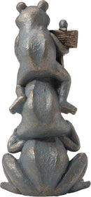 Glitzhome Stacked Frog Outdoor Statue Large Garden Sculpture Decoration, 28" H, Bronze by GreenHaven Gardens