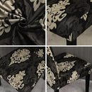 JQinHome Dining Chair Slipcover, High Stretch Removable Washable Chair Seat Protector Cover Set of 6,Chair Covers for Dining Room, Kitchen,Home Party,Wedding Ceremony(Luxe Black, 6PC) by CozyNest Decor