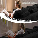 104" Cloud Sectional Couches for Living Room,L Shaped Boneless Couch in A Box,Sleeper Sofa with Comfy Chaise No Assembly Required,Black by CozyNest Decor
