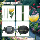 Solar Lights Outdoor Garden, 2 Pack Solar Powered Metal Flowers LED Breathing Light Waterproof,Solar Flowers for Outside Patio Lamp,Garden Gifts for Women,Landscape Lighting,Yard Pathway Decor by GreenHaven Gardens
