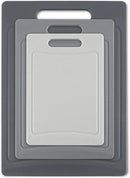 COOK WITH COLOR Non-Slip Cutting Board Set – Kitchen Essentials with Easy Grip Handle for Meat, Veggies, and Fruits, 3 Cutting Boards, Gray by CozyNest Decor