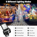 Christmas Decorations Star String Lights, 320 LED Waterfall Tree Lights with 13" Topper Star 8 Lighting Modes Indoor Outdoor Decorative for New Year, Holiday, Wedding, Party by GreenHaven Gardens