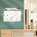 Calendar 2024-2025 Planner Wall Hanging Spiral Bound Magnetic Fridge Calendars 15" x 12", Use Jan 2024 - Jun 2025 by TinyTreasures Baby Boutique