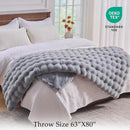 BENVWE Fluffy Faux Fur Throw Blanket for Couch, Soft Plush Thick Cozy Fuzzy Luxury Minky Bubble Blanket for Home Living Room Decor Gift for Women, Light Grey, 63" x 80", 1100GSM by CozyNest Decor