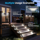 SOLPEX Solar Step Lights Outdoor,Solar Stair Light for Outside,Two-Sided Deck Lights with 33 LEDs,Waterproof IP65 for Garden,Fence,Deck,Steps,Stair,Porch（6 Pack,Cold White） by GreenHaven Gardens