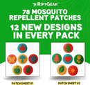 RiptGear Mosquito Patches - 78 Pack of Bug Stickers for Kids and Adults, Natural Citronella Patch Sticks to Any Surface - DEET Free Mosquito Stickers by TinyTreasures Baby Boutique