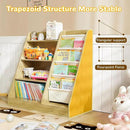 Kids Bookshelf, 4-Tier Kids Wooden Bookshelf with Toy Storage Montessori Toy Shelf, 32”L x 16”D x 32”H Nursery Bookshelves Childrens Bookcase Baby Toddler Book Shelf for Kids Rooms Clearance by CozyNest Decor