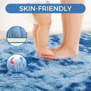 Ultra Soft Rug for Living Room, 3X5 Fluffy Shag Area Rug for Bedroom, Modern Shaggy Carpets Fuzzy Rug for Teens Dorm Nursery Home Decor Aesthetic, Upgrade Anti-Skid Durable, Tie-Dyed Blue Grey by TinyTreasures Baby Boutique