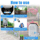 Soil Moisture Meter, 7-in-1 Soil PH Tester/Soil Moisture/Fertility with Removable Probe, LCD Display Air Temp/Air Humidity/Sunlight Intensity/BGR Spectral for Plants Garden, Lawn,Indoor Outdoor Plants by GreenHaven Gardens