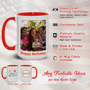 Custom Mug Upload Your Picture Personalized Coffee Mug with Photo Text Name Customized Cup Unique Ideas Gifts for Men Women Mom Dad Girlfriend Boyfriend Friend Family (Red, 15oz) by TinyTreasures Baby Boutique