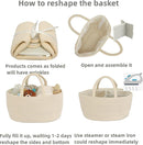 Diaper Caddy Organizer Cotton Rope Baby Basket Nursery Storage and Portable Tote Bag for Car Ideal Baby Shower Gifts and Registry Must-Have for Newborn Essentials Large beige by TinyTreasures Baby Boutique
