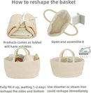 Diaper Caddy Organizer Cotton Rope Baby Basket Nursery Storage and Portable Tote Bag for Car Ideal Baby Shower Gifts and Registry Must-Have for Newborn Essentials beige by CozyNest Decor