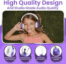 Puro Sound Labs PuroQuiet Plus Kids Noise Cancelling Headphones, Bluetooth Kids On Ear Headphones with Mic, Lightweight On-Ear Design, Studio-Grade Sound (Purple) by TinyTreasures Baby Boutique