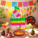 WERNNSAI Hawaiian Donkey Piñata - Rainbow Donkey Pinata for Summer Party Supply Cinco De Mayo Luau Carnivals Favor Mexican Fiesta Party Decorations with Blindfold&Bat by TinyTreasures Baby Boutique