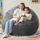 Hobestluk 4.5FT Bean Bag Chair Giant Bean Bag Chair with Filler Included Adult Bean Bag Chairs with Removable Cover for Bedroom Living Room - (Jumbo, Grey) by CozyNest Decor