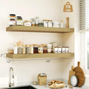 Heimlove Oak Bathroom Shelves Floating Shelves for Wall Shelf Over Toilet Long Wall Mounted Modern Farmhouse,48 x 12 Wall Shelves with Invisible Brackets for Living Room, Kitchen, Bedroom by CozyNest Decor