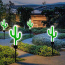 Solar Cactus Neon Lights Outdoor Decor- 2 Pack 41.3 in Gifts for Mom Woman, Garden Stake Decorative LED Lights Waterproof Path Lighting for Christmas Yard Lawn Patio Walkway Driveway Sidewalk Decor by GreenHaven Gardens