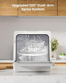 HAVA 2025 NEW Upgraded Countertop Dishwasher with Water Softener and Enhanced Energy Efficiency, Portable Dishwasher with 8 Wash Programs, Child Lock & Delayed Start Function, No Installation Needed by TinyTreasures Baby Boutique