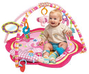 Pink Baby Acctivity Play Gyms Playmats Colorful Infants Toddler Play Mat with Arches, Activity Toys, Plush Animals, Elephant by TinyTreasures Baby Boutique