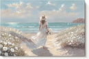 cozy country Beach Wall Art 45"x30" - Coastal Pictures Ocean Canvas Decor - Nautical Artwork Seascape Hand Painting for Girls Room, Bedroom, Sea House by CozyNest Decor