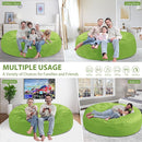 7FT Bean Bag Chair, Large Bean Bag Chairs with Memory Foam Filled, Fluffy Beanbag Sofa with Dutch Velvet Cover, Round BeanBag Chairs for Living Room, Playroom - Lime by TinyTreasures Baby Boutique